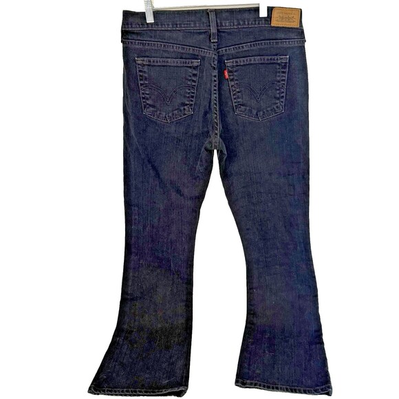 Levis 515 Women's Jeans Boot Cut Stretch Size 8 Dark Wash Blue Denim - Picture 2 of 9